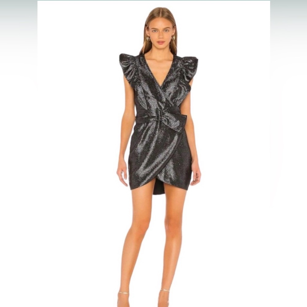 Perfect like new Saylor Arwen ruffle belted occasion Dress